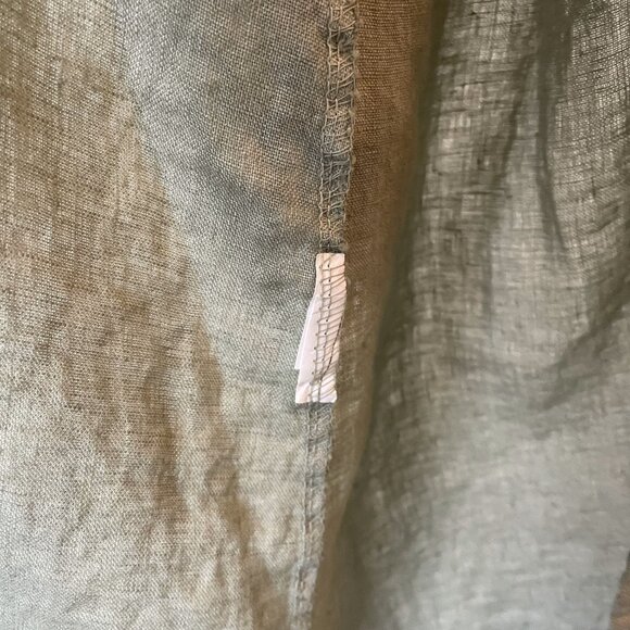 Valentina Naldi Made in Italy 100% Linen Cardigan Shawl Sage Green Medium - Picture 9 of 9